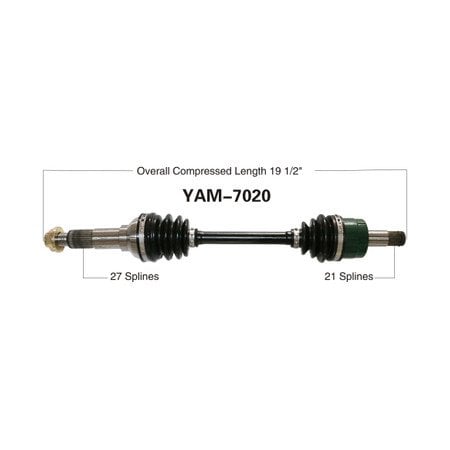 Wide Open OE Replacement CV Axle for YAM FRONT R YFM350 GRIZ/IRS/YFM400 IR YAM-7020